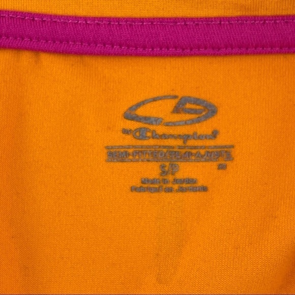 C9 Champion Running Jacket Womens Small Orange Pink Lon gSleeve Quarter Zip - Picture 2 of 9